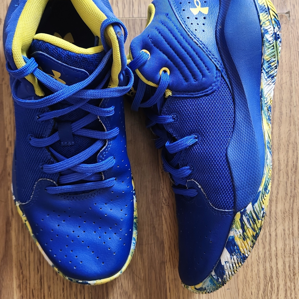 Under Armour Kids Blue and Yellow Sneakers